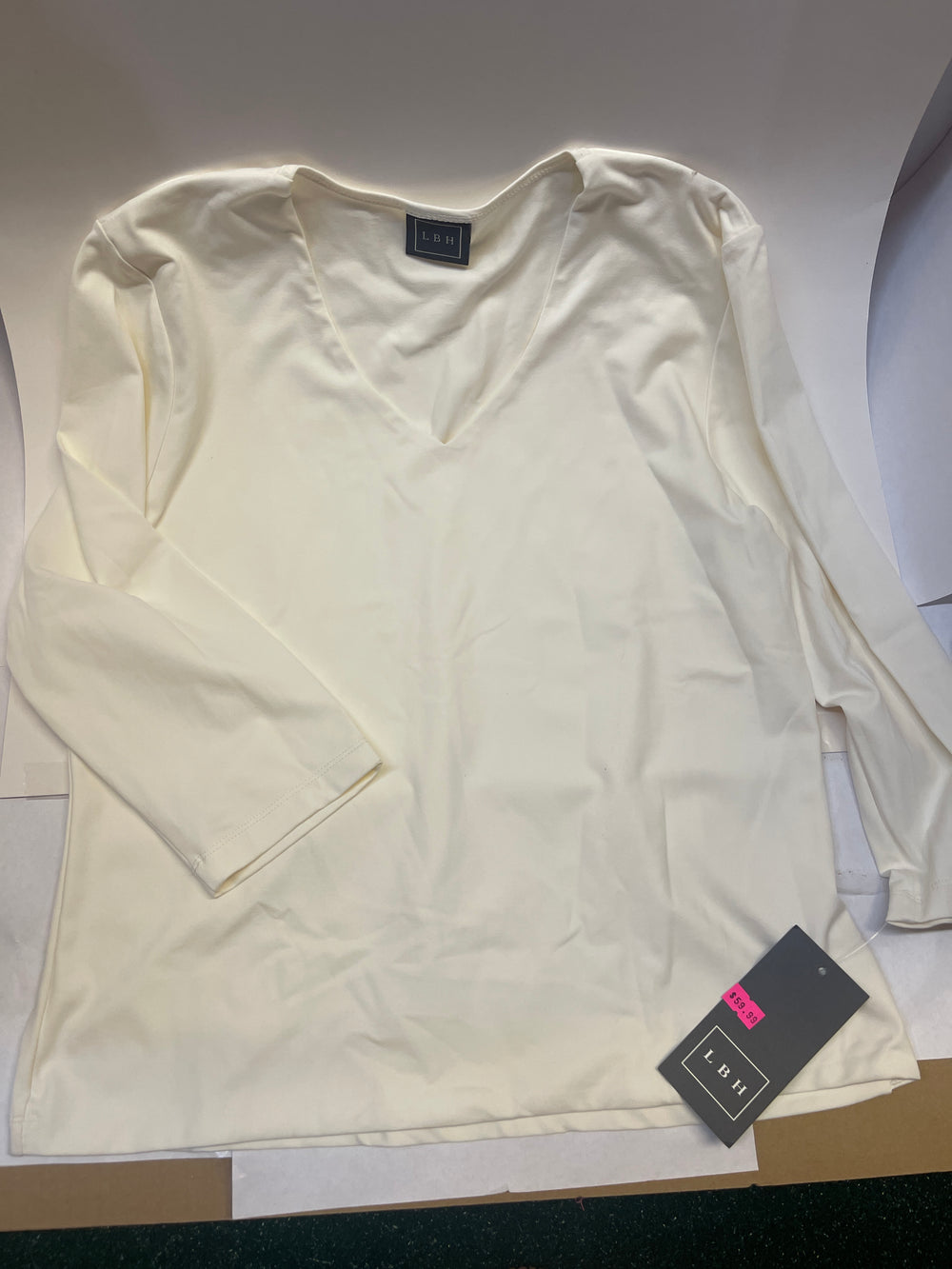 Original LBH 3/4 Length Sleeve V Neck Top