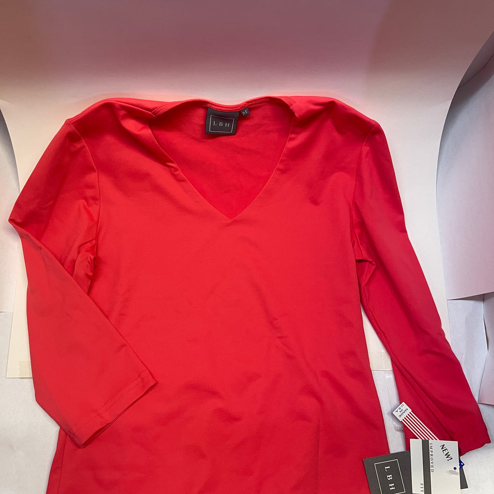 
                      
                        Original LBH 3/4 Length Sleeve V Neck Top
                      
                    