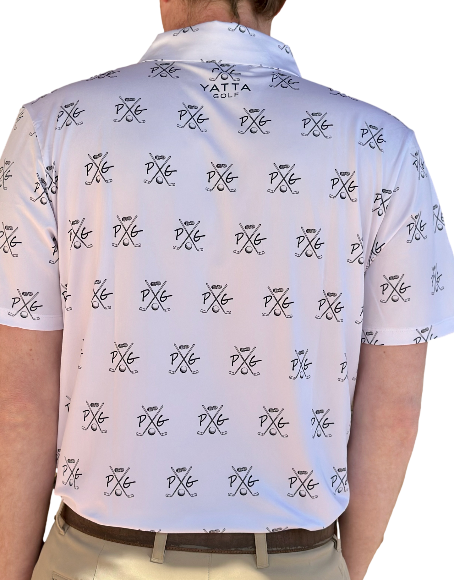 Peanuts and Golf Splatter-Yatta Golf Men's Golf Polo