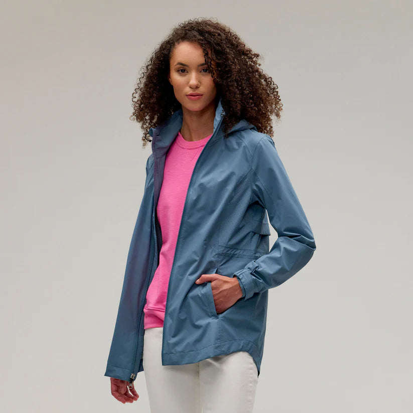 Zero Restriction Libby Rain Jacket-Blue Smoke