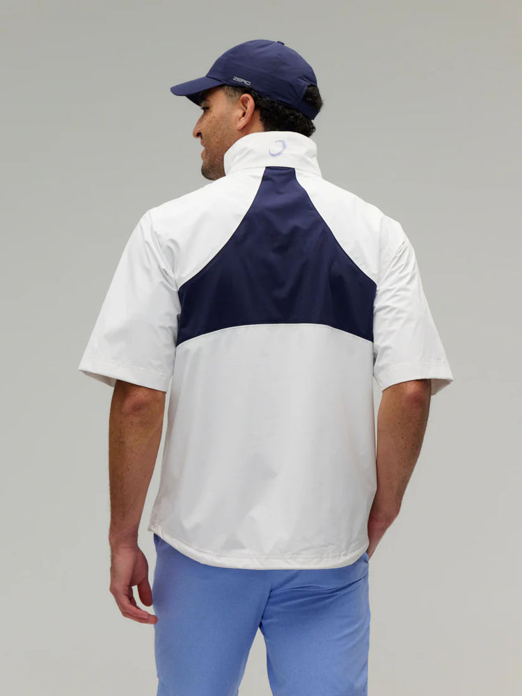 Zero Restriction Men's Power Torque 1/4 Zip Short Sleeve White/Pacific