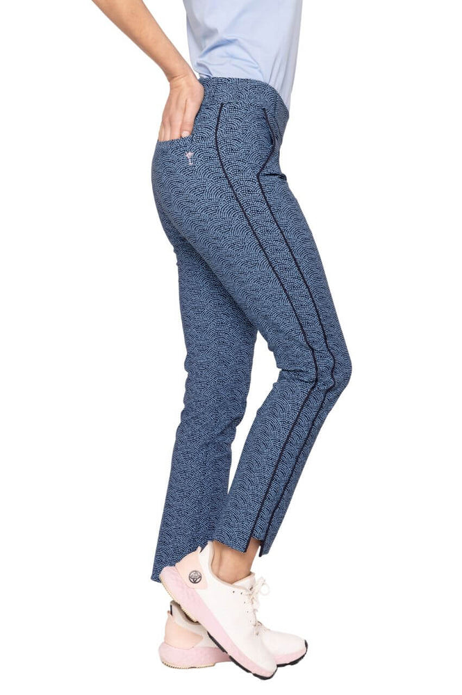 Golftini Blue Swirl Stretch Ankle Pant PAAK25BS