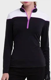 EP NY Long Sleeve Mandarin Collar Colorblock
