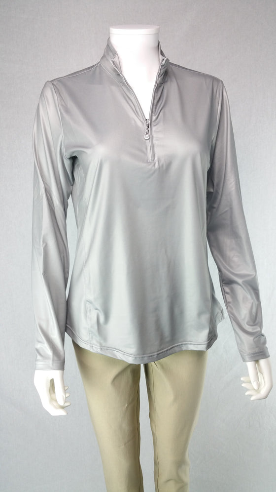 Sansoleil Long Sleeve Silver Mock | SPF 50