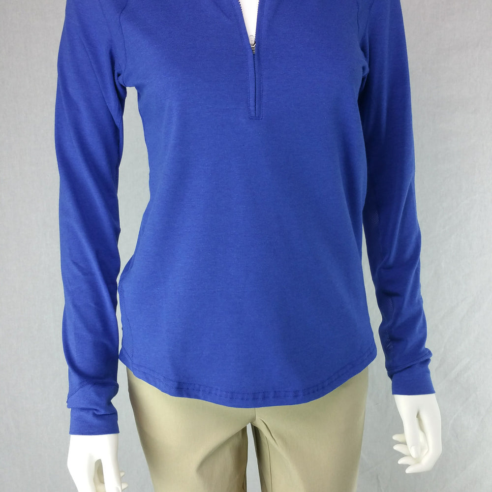 Sansoleil EcoSol Zip Mock Marine Blue