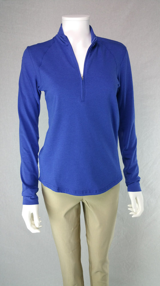 Sansoleil EcoSol Zip Mock Marine Blue