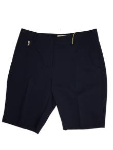  Clara Solid 19" Short With Front Pockets - Navy