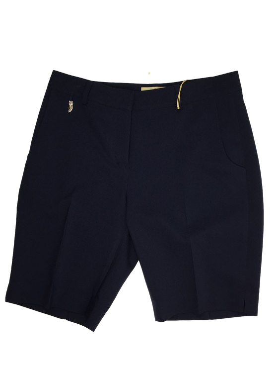 Clara Solid 19" Short With Front Pockets - Navy