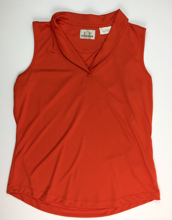 EP Pro Calabria Sleeveless Orange Golf Shirt 5128