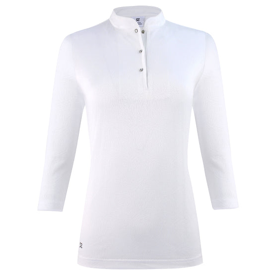 Daily Sport Uma White 3/4 Sleeve Polo