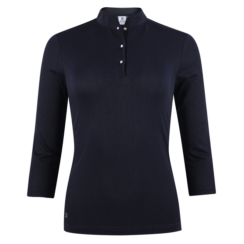 Daily Sport Uma Navy 3/4 Sleeve Polo