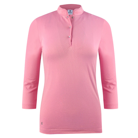 Daily Sport Uma Lipstick Pink 3/4 Sleeve Polo