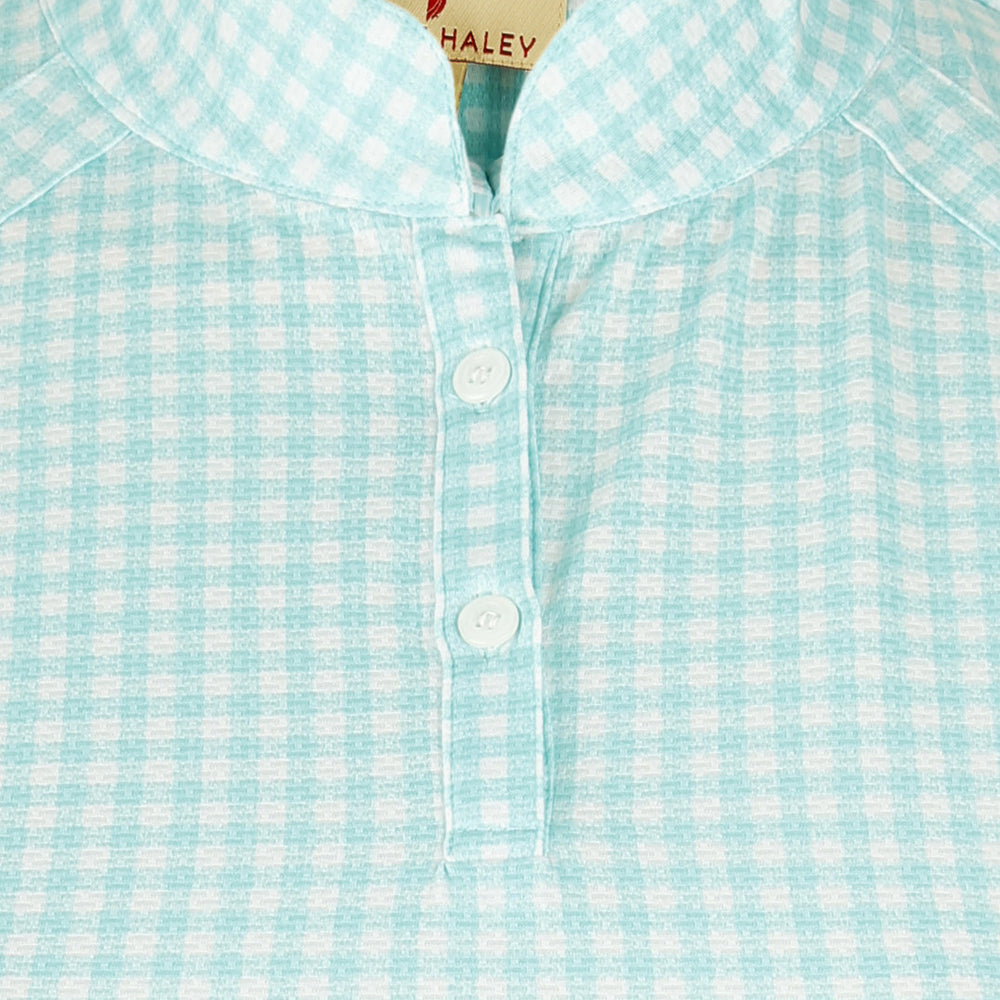 
                      
                        Sport Haley Summer "Haley Cool" S/S Gingham Print Polo | UPF 30
                      
                    
