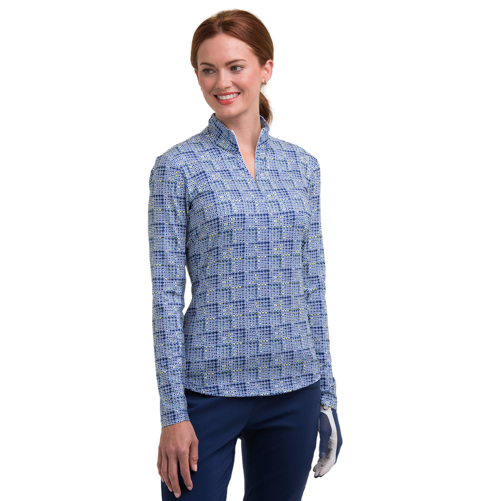 EP NY- Get in Prep -Geo Print Zip Mock