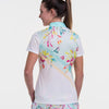 EP NY Short Sleeve Linear Floral Placed Print Polo
