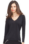 Jamie Sadock Jet Black Sunsense Long Sleeve Shirt - UPF 30