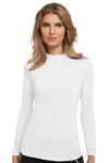 Jamie Sadock Sugar White Sunsense Mock Neck - UPF 30