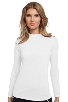  Jamie Sadock Sugar White Sunsense Mock Neck - UPF 30