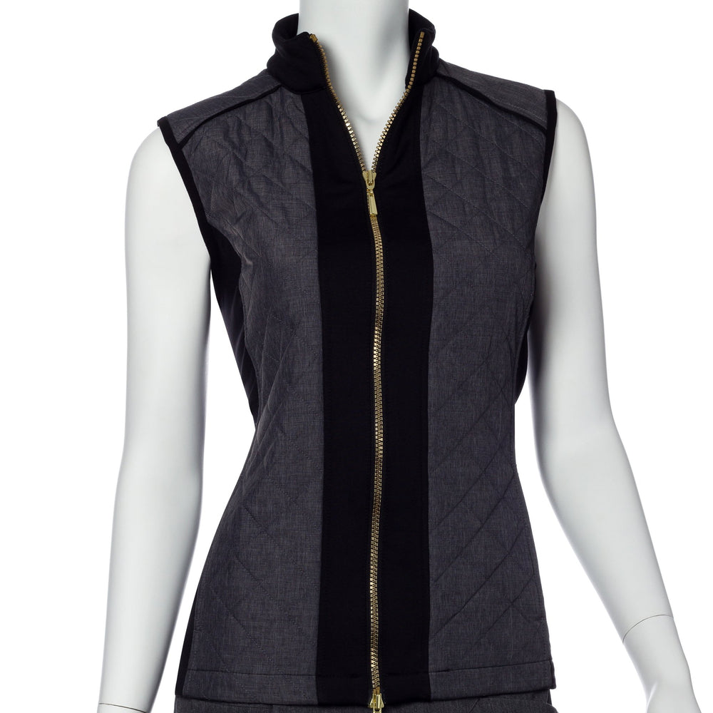 EP NY Quilt and Knit Panel Vest