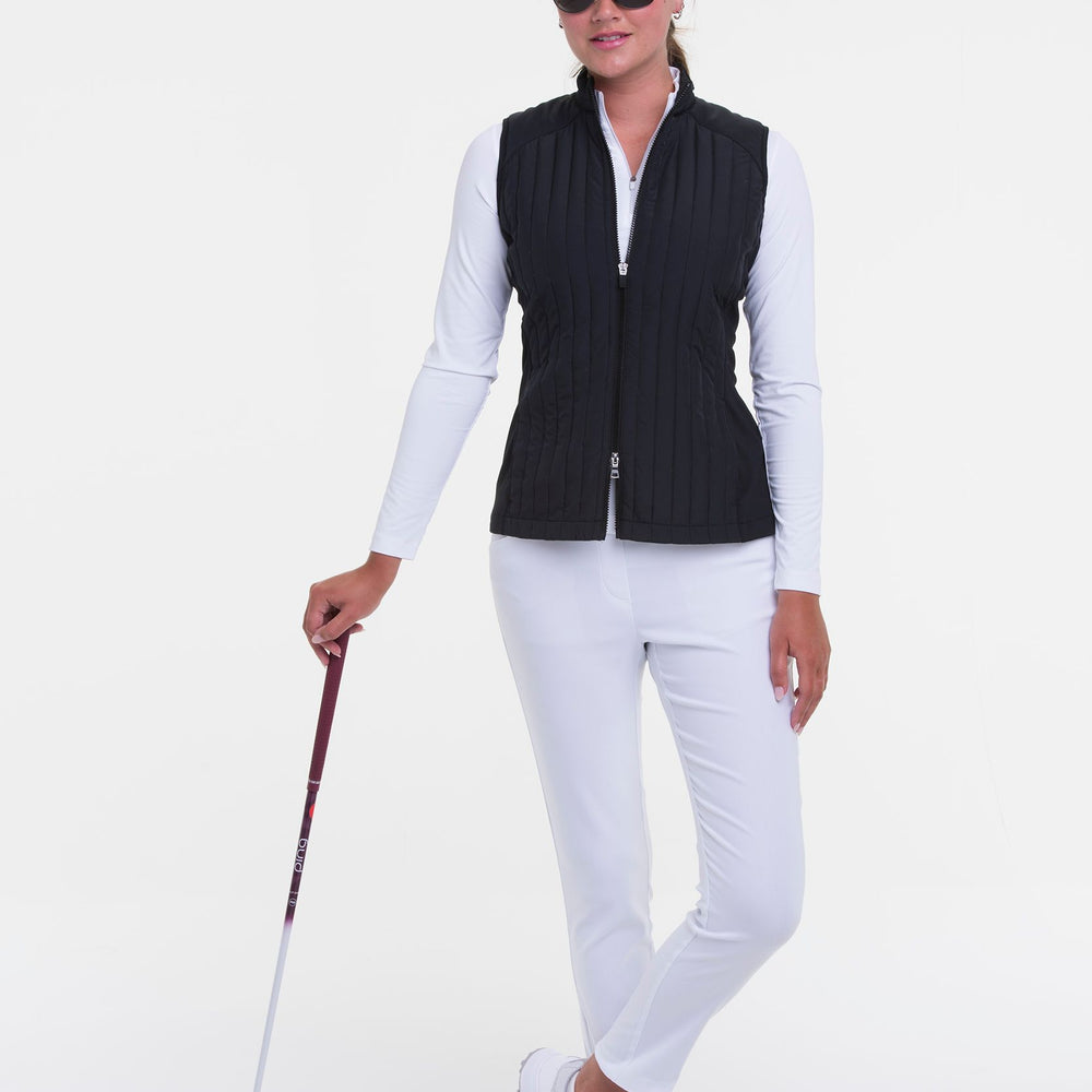 EP NY Vertical  Quilted Vest - Black