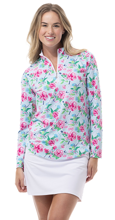 SanSoleil SolTek Lux L/S Mock Sea Island  | SPF 50