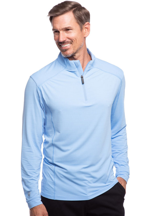 Ibkul Icifil Men's SPF 50 Long Sleeve Sun Shirt Mock Neck Peri – Peanuts  and Golf