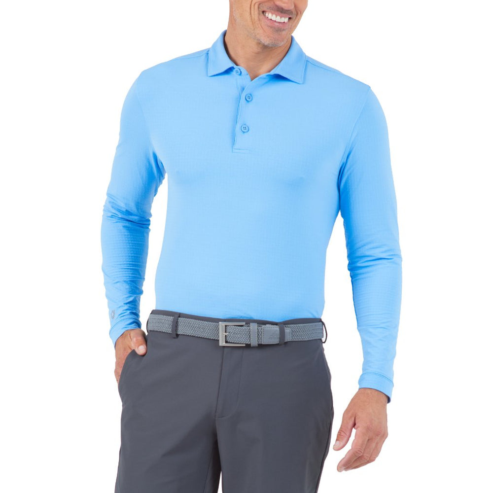 Ibkul   Men's  Long Sleeve Polo Peri  UPF 50+