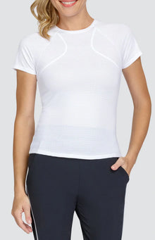  Tail Activewear Tennis OPAL  Short Sleeve  Top -Palm Beach