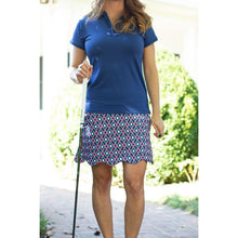  Birdies and Bows Half Zip Hitter Polo -Navy