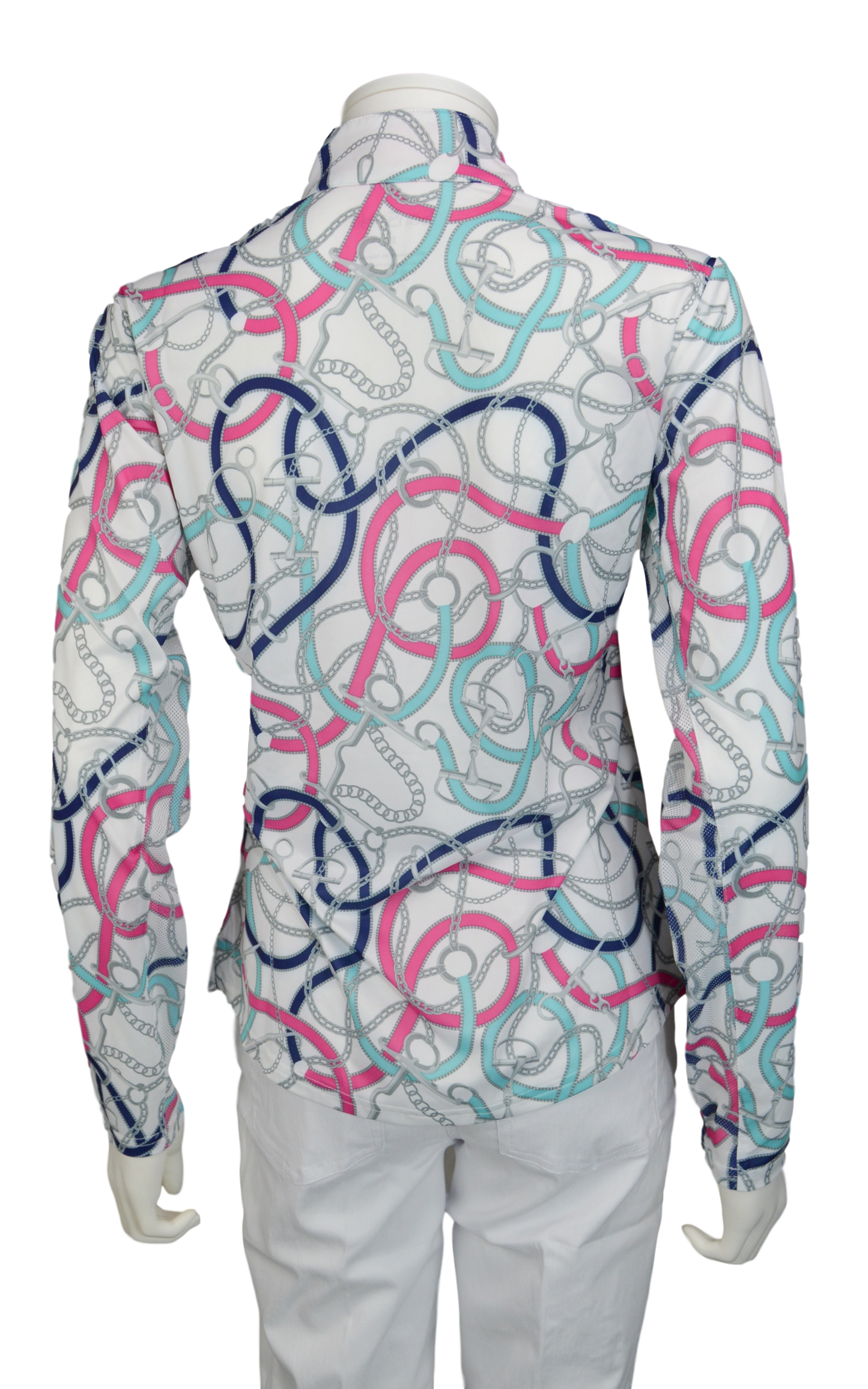 SanSoleil SolCool Print Zip Mock. 900463 Unbridled Pink | SPF 50
