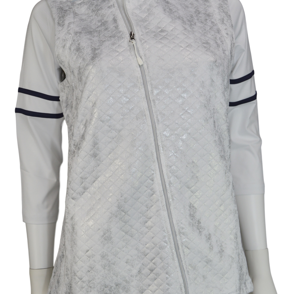 Bette & Court Asymmetrical Full Zip Quilted Vest | SPF 50