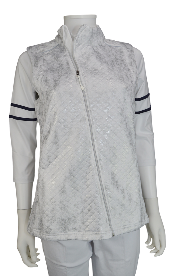 Bette & Court Asymmetrical Full Zip Quilted Vest | SPF 50