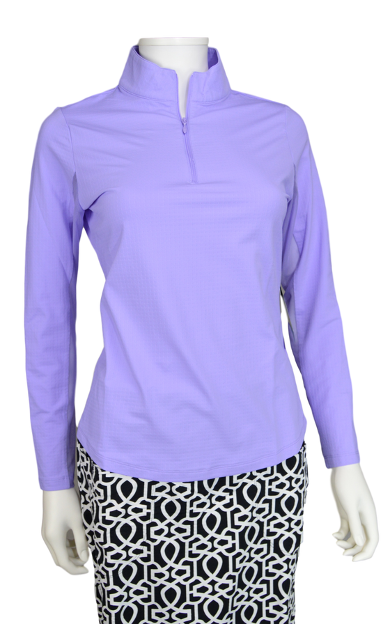 Ibkul Icifil SPF 50 Long Sleeve Sun Shirt: Lavender Mock