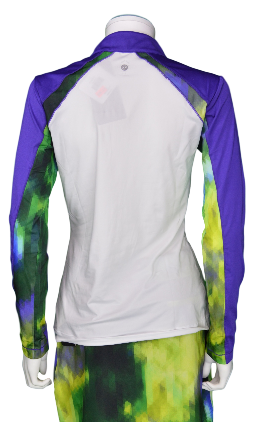 EP Pro Long Sleeve Zip Mock - White Print