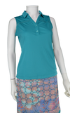 EP Pro Cassis Tour Tech Sleeveless Polo - Aqua Crush