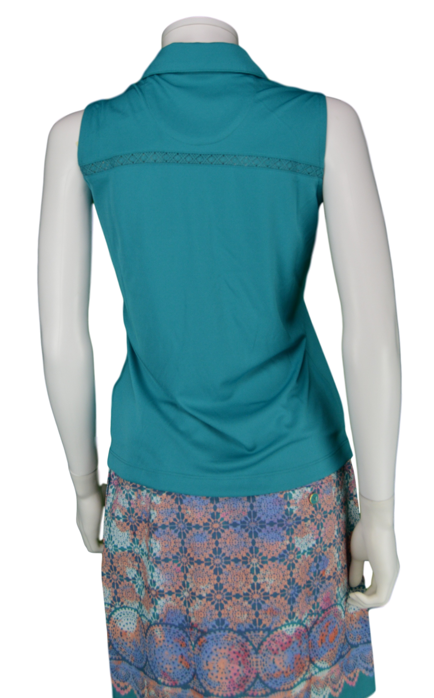 EP Pro Cassis Tour Tech Sleeveless Polo - Aqua Crush