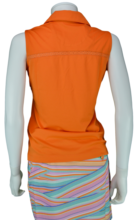 EP Pro Cassis Tour Tech Sleeveless Polo - Orange