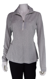 Columbia Stripe Zip Layer UPF 40 Golf Shirt | Grey/White