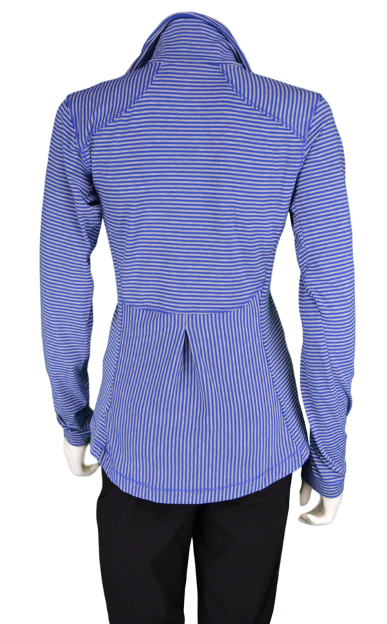 Columbia Stripe Zip Layer UPF 40 Golf Shirt | Blue/White