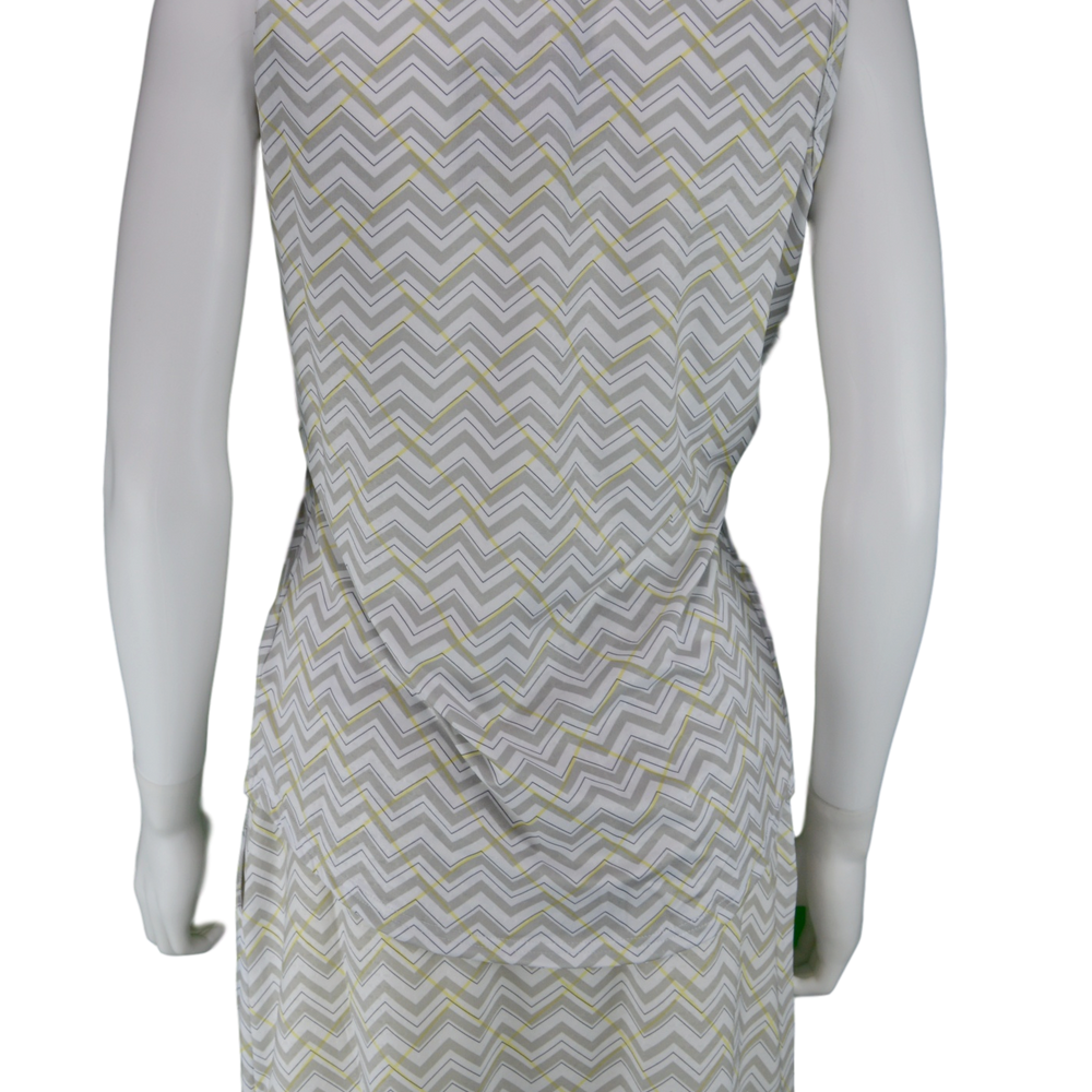 Bette & Court Trace Slvs. Print Polo - Platinum Print | SPF 50