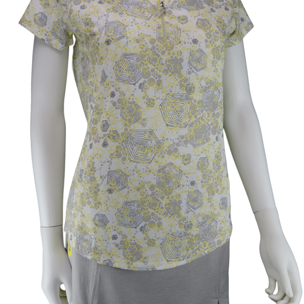 Bette & Court Celeste Short Sleeve Print Polo | SPF 50