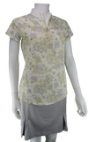 Bette & Court Celeste Short Sleeve Print Polo | SPF 50
