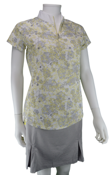  Bette & Court Celeste Short Sleeve Print Polo | SPF 50