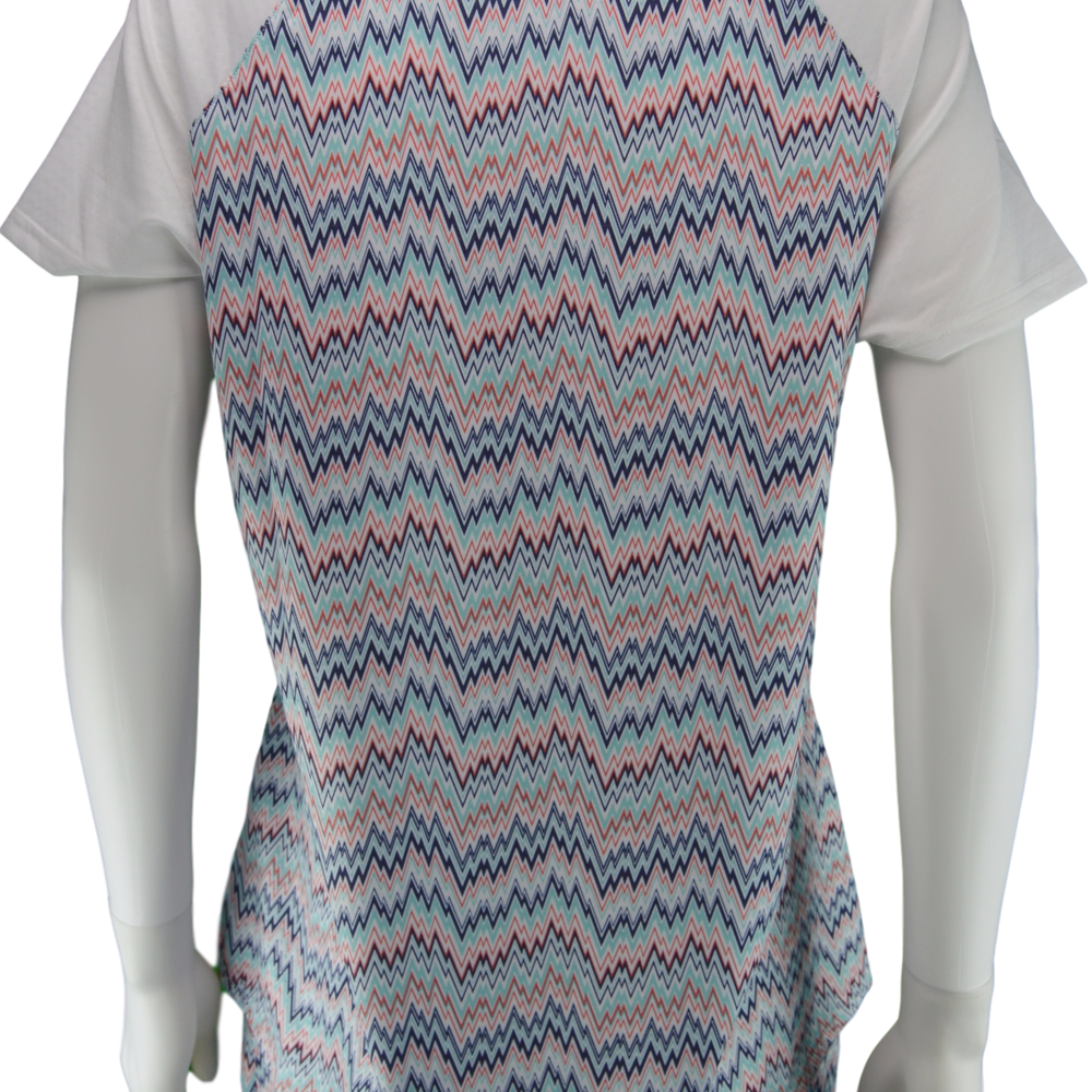 Bette & Court Cool Elements Colorblock Polo UPF 50 - White Mischa Print