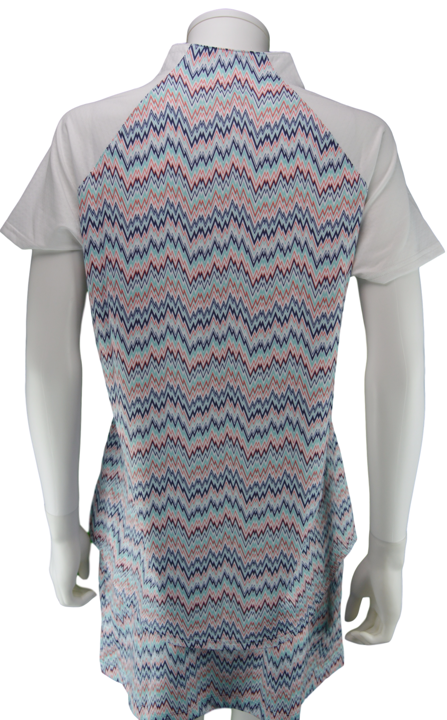 Bette & Court Cool Elements Colorblock Polo UPF 50 - White Mischa Print