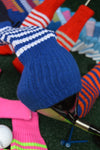 Light Blue and Black Club Sock Golf Headcover