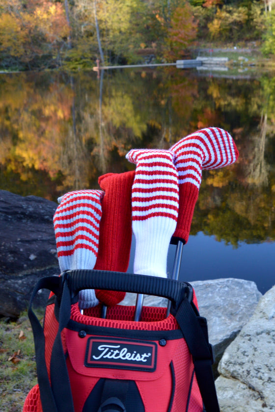 Ruby Pink and Lime Green Club Sock Golf Headcover