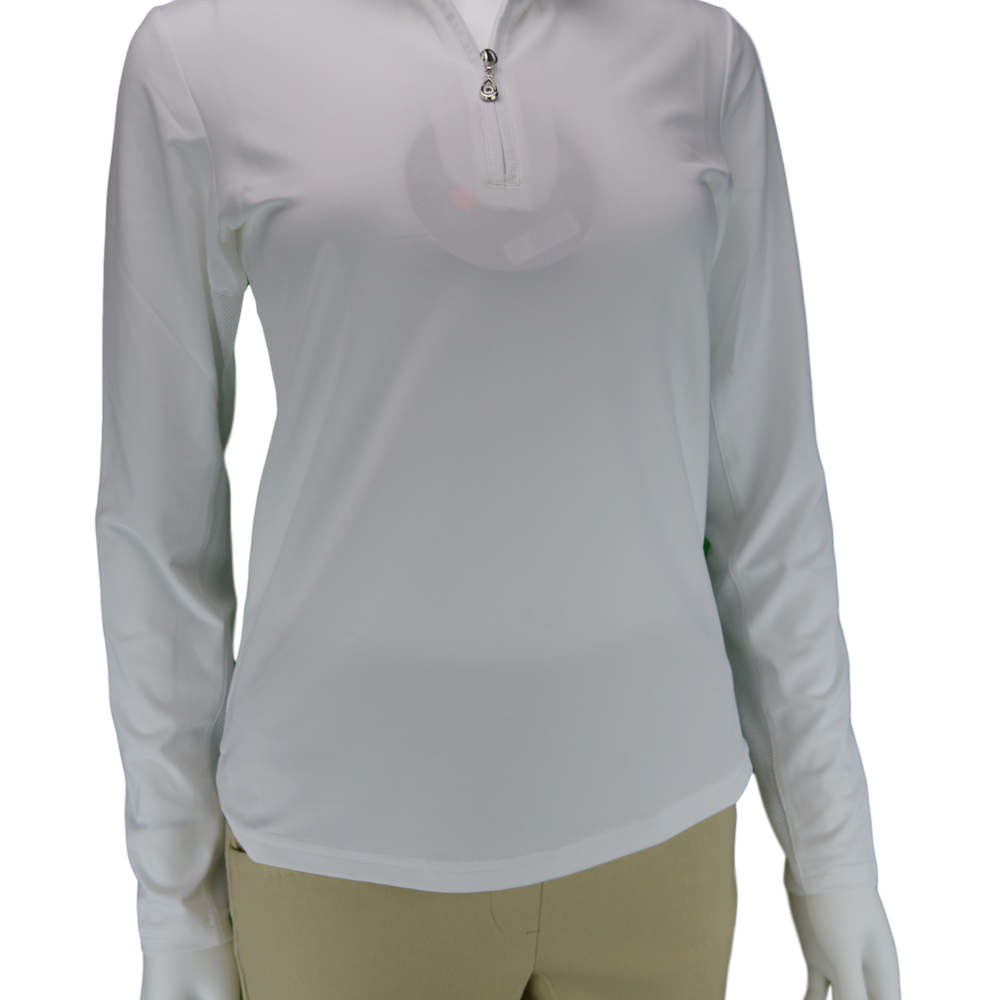 SanSoleil 900434 SunGlow Zip Mock. White | SPF 50