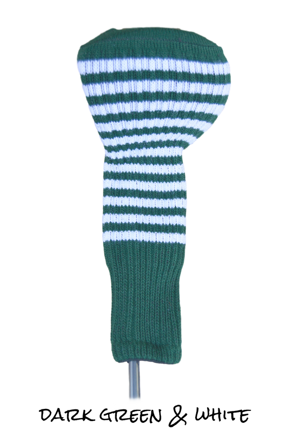 Dark Green and White Club Sock Golf Headcover | Peanuts and Golf