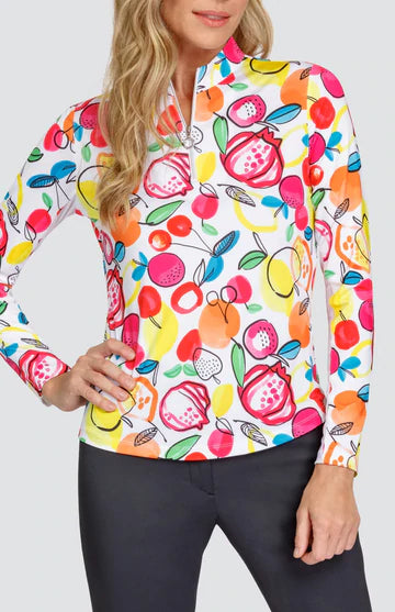 Tail Activewear  BRIGITTA  Zip V-Mock - Mango Tango -
